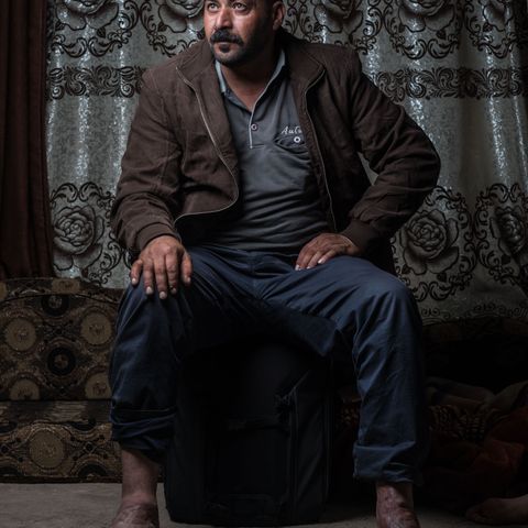 Portrait of Mohammed. A Syrian survivor of torture. Amman, Jordan 2021. Photo by photographer Martin Thaulow.